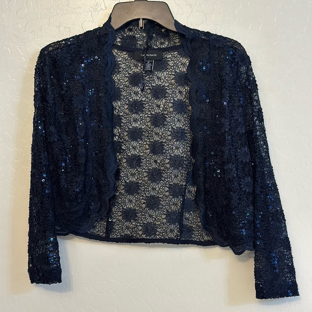 Navy Blue Sequin Jacket